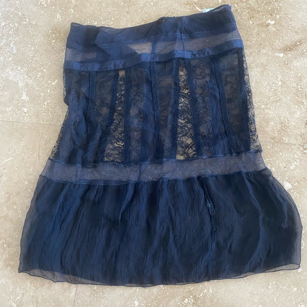 Black Prada lace skirt